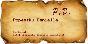 Popeszku Daniella névjegykártya